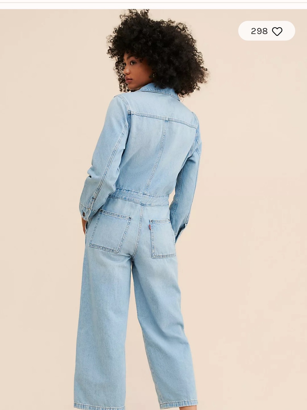Levi's Light Blue Denim Overalls Jumpsuit - Picture 2 of 5
